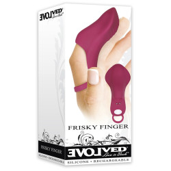 Evolved Gaine de doigt Vibrante Frisky Finger 9 Vibrations Rose